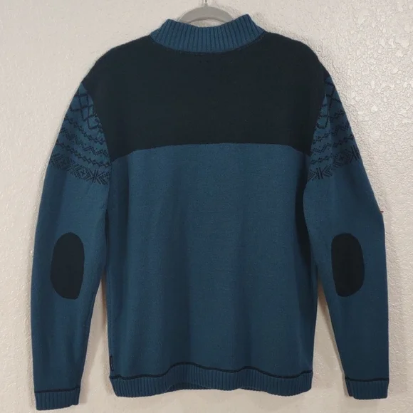 Obermeyer Men's Teal and Navy Zip-Up Sweater - Picture 9 of 17